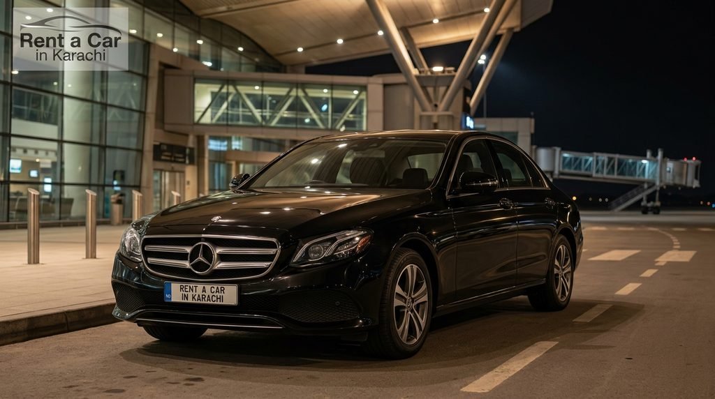 Executive Mercedes Benz E-Class Karachi Airport Car Rental provided by Rent a Car in Karachi