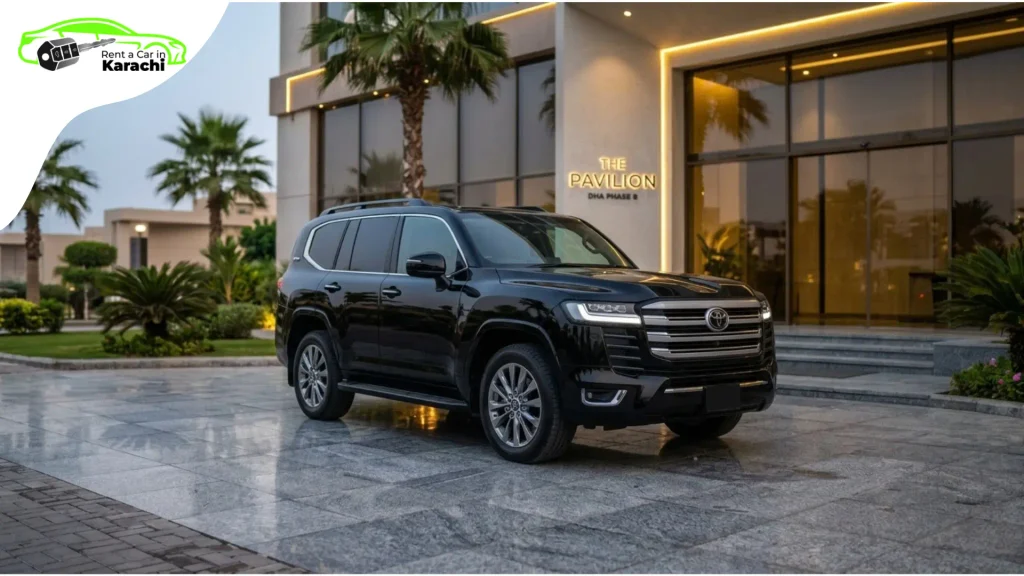 Toyota Land Cruiser LC300 Luxury Evening Car Rental by Rent a Car in Karachi
