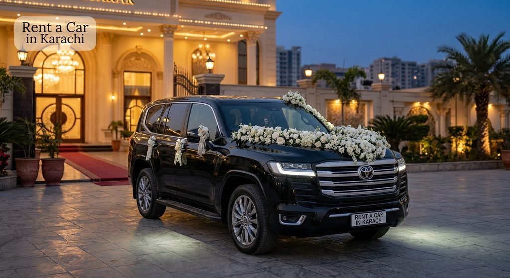 Toyota Land Cruiser LC300 booked for wedding car rental karachi service from Rent a Car in Karachi